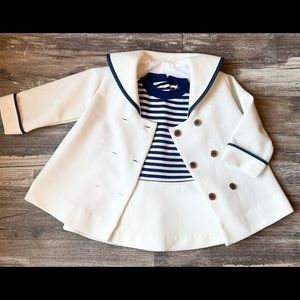 Vintage 70’s Sailor inspired Mini Dress & Coat